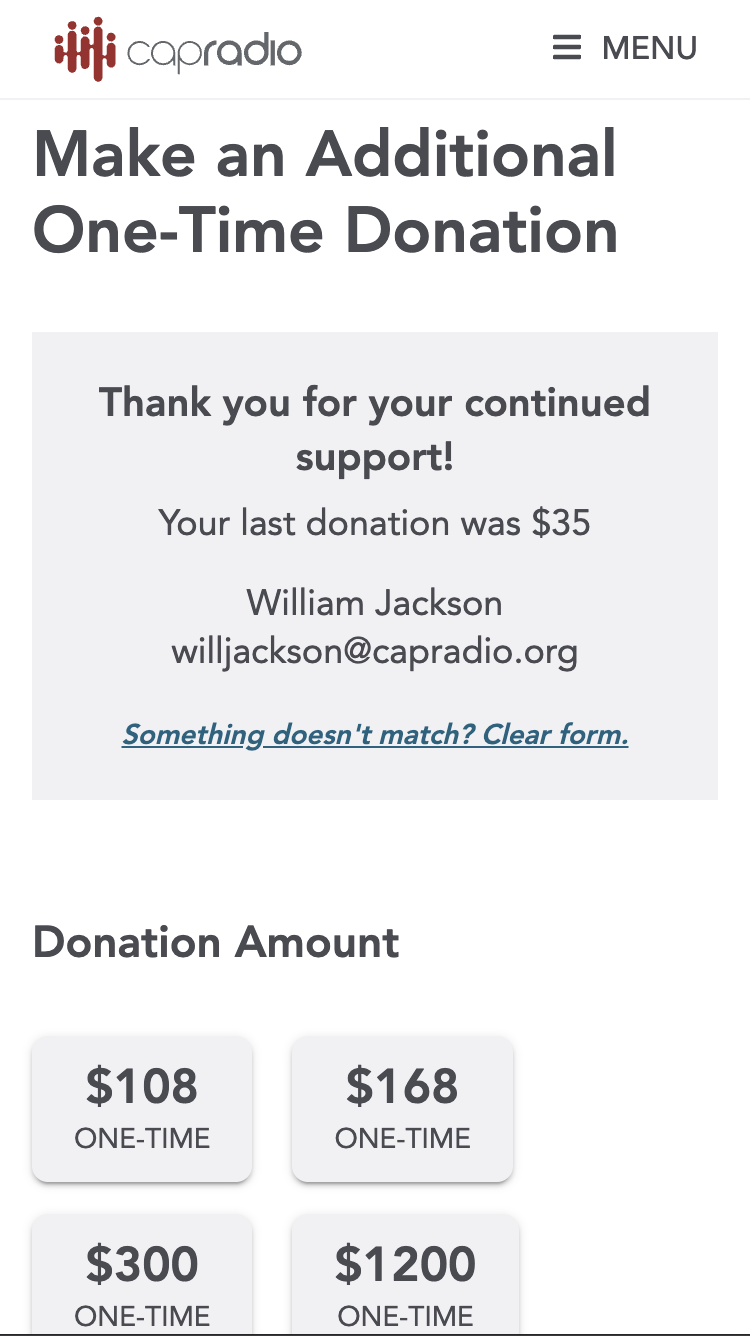 donation form